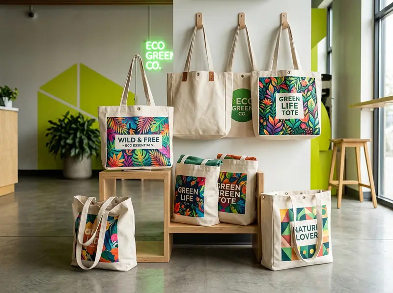 Bolsas ecológicas tipo tote bag sublimadas a todo color